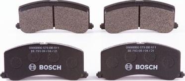 BOSCH 0 986 BB0 579 - Brake Pad Set, disc brake autospares.lv