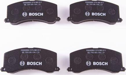 BOSCH 0 986 BB0 579 - Brake Pad Set, disc brake autospares.lv