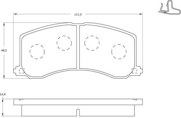 BOSCH 0 986 BB0 579 - Brake Pad Set, disc brake autospares.lv