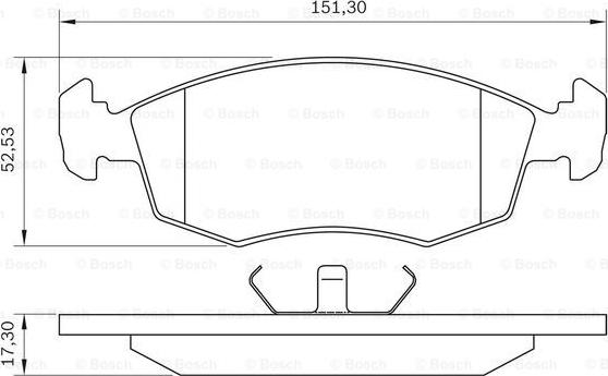 BOSCH 0 986 BB0 048 - Brake Pad Set, disc brake autospares.lv