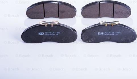 BOSCH 0 986 BB0 056 - Brake Pad Set, disc brake autospares.lv