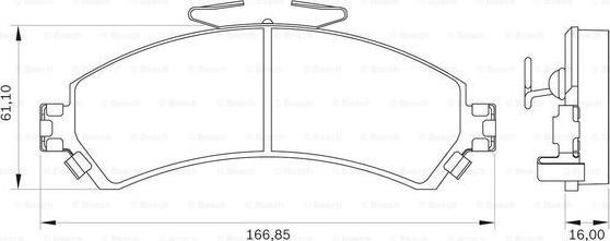 BOSCH 0 986 BB0 066 - Brake Pad Set, disc brake autospares.lv