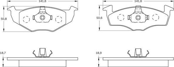 BOSCH 0 986 BB0 130 - Brake Pad Set, disc brake autospares.lv