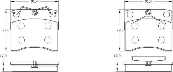 BOSCH 0 986 BB0 174 - Brake Pad Set, disc brake autospares.lv