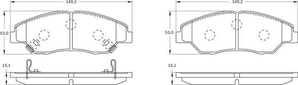 BOSCH 0 986 BB0 173 - Brake Pad Set, disc brake autospares.lv