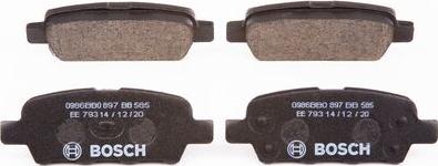 BOSCH 0 986 BB0 897 - Brake Pad Set, disc brake autospares.lv