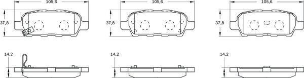 BOSCH 0 986 BB0 897 - Brake Pad Set, disc brake autospares.lv