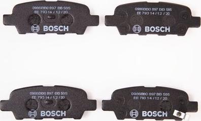 BOSCH 0 986 BB0 897 - Brake Pad Set, disc brake autospares.lv