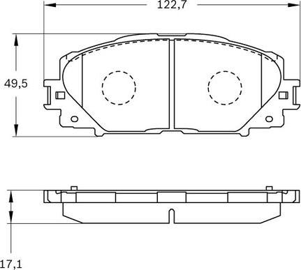 BOSCH 0 986 BB0 396 - Brake Pad Set, disc brake autospares.lv