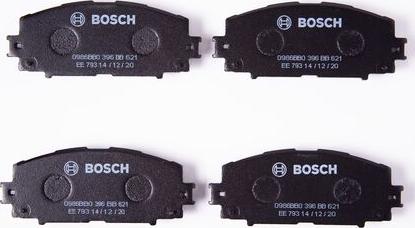 BOSCH 0 986 BB0 396 - Brake Pad Set, disc brake autospares.lv