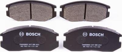 BOSCH 0 986 BB0 207 - Brake Pad Set, disc brake autospares.lv