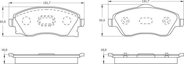 BOSCH 0 986 BB0 270 - Brake Pad Set, disc brake autospares.lv