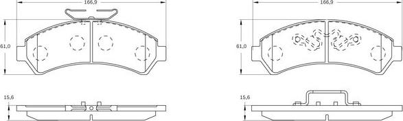 BOSCH 0 986 BB0 731 - Brake Pad Set, disc brake autospares.lv