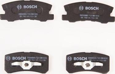BOSCH 0 986 BB0 723 - Brake Pad Set, disc brake autospares.lv