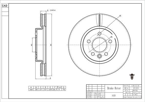 BOSCH 0 986 T15 407 - Brake Disc autospares.lv