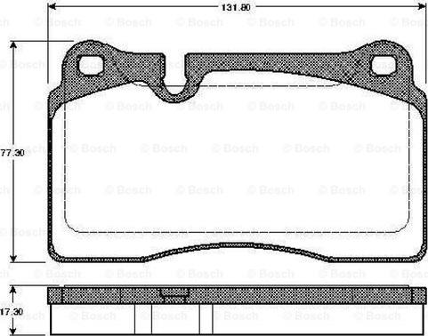 BOSCH 0 986 TB3 046 - Brake Pad Set, disc brake autospares.lv