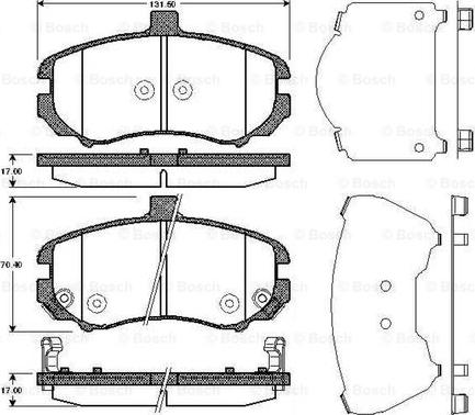 BOSCH 0 986 TB3 040 - Brake Pad Set, disc brake autospares.lv