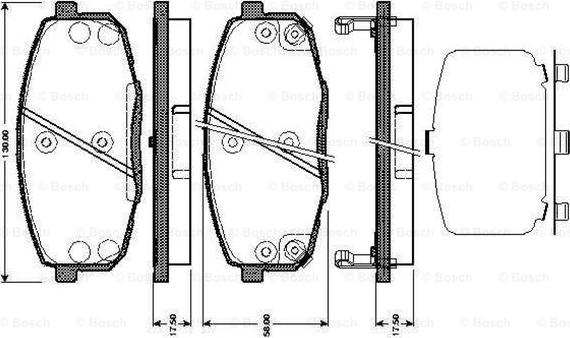 BOSCH 0 986 TB3 041 - Brake Pad Set, disc brake autospares.lv