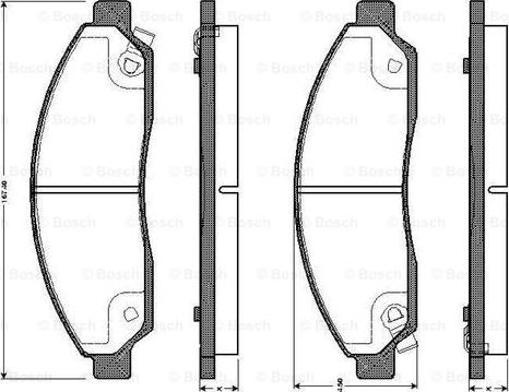 BOSCH 0 986 TB3 042 - Brake Pad Set, disc brake autospares.lv