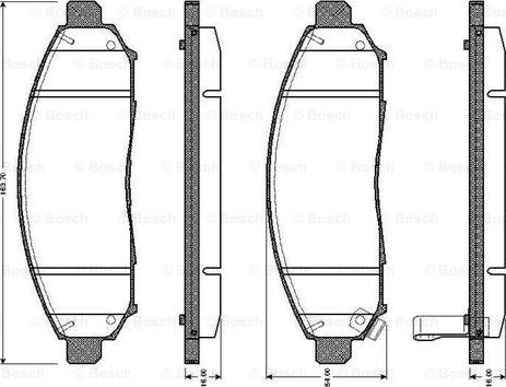 BOSCH 0 986 TB3 054 - Brake Pad Set, disc brake autospares.lv