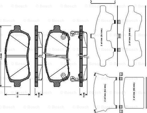 BOSCH 0 986 TB3 010 - Brake Pad Set, disc brake autospares.lv