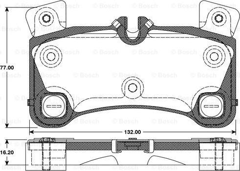 BOSCH 0 986 TB3 088 - Brake Pad Set, disc brake autospares.lv