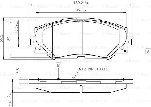 BOSCH 0 986 TB3 082 - Brake Pad Set, disc brake autospares.lv