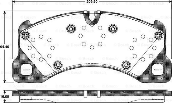 BOSCH 0 986 TB3 087 - Brake Pad Set, disc brake autospares.lv