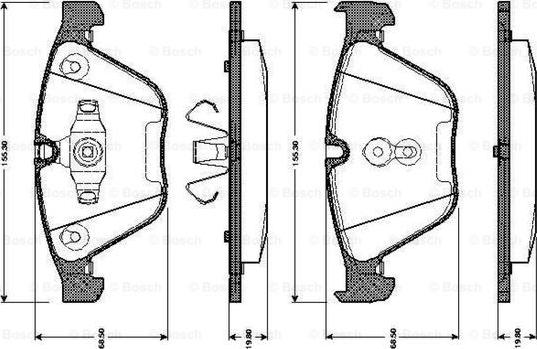 BOSCH 0 986 TB3 033 - Brake Pad Set, disc brake autospares.lv