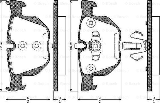 BOSCH 0 986 TB3 024 - Brake Pad Set, disc brake autospares.lv