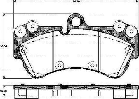 BOSCH 0 986 TB3 074 - Brake Pad Set, disc brake autospares.lv