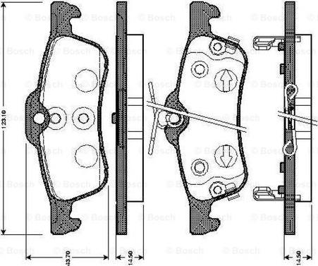 BOSCH 0 986 TB3 073 - Brake Pad Set, disc brake autospares.lv
