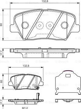 BOSCH 0 986 TB3 190 - Brake Pad Set, disc brake autospares.lv