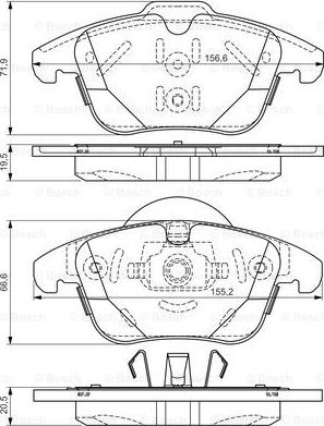 BOSCH 0 986 TB3 192 - Brake Pad Set, disc brake autospares.lv