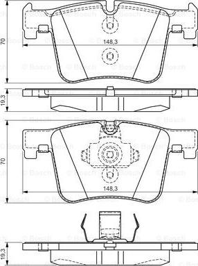 BOSCH 0 986 TB3 149 - Brake Pad Set, disc brake autospares.lv