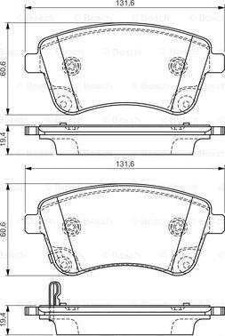 BOSCH 0 986 TB3 156 - Brake Pad Set, disc brake autospares.lv