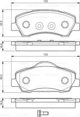 BOSCH 0 986 TB3 158 - Brake Pad Set, disc brake autospares.lv