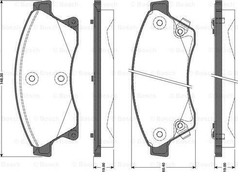 BOSCH 0 986 TB3 104 - Brake Pad Set, disc brake autospares.lv