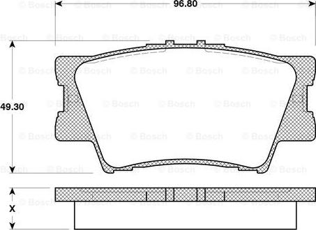 BOSCH 0 986 TB3 118 - Brake Pad Set, disc brake autospares.lv