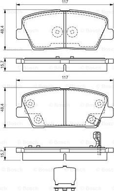 BOSCH 0 986 TB3 189 - Brake Pad Set, disc brake autospares.lv