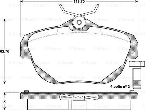 BOSCH 0 986 TB3 131 - Brake Pad Set, disc brake autospares.lv