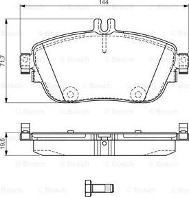 BOSCH 0 986 TB3 170 - Brake Pad Set, disc brake autospares.lv