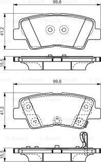 BOSCH 0 986 TB3 204 - Brake Pad Set, disc brake autospares.lv