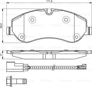 BOSCH 0 986 TB3 205 - Brake Pad Set, disc brake autospares.lv