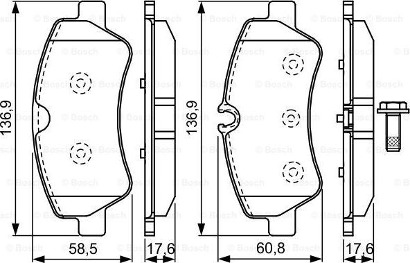 BOSCH 0 986 TB3 202 - Brake Pad Set, disc brake autospares.lv