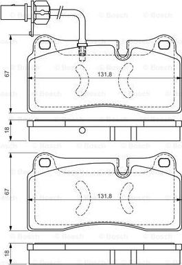 BOSCH 0 986 TB3 221 - Brake Pad Set, disc brake autospares.lv