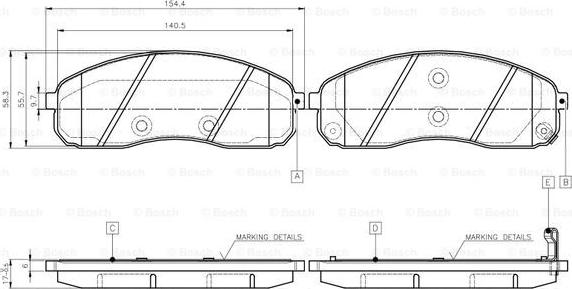 BOSCH 0 986 TB2 947 - Brake Pad Set, disc brake autospares.lv