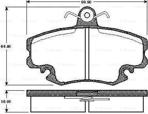 BOSCH 0 986 TB2 953 - Brake Pad Set, disc brake autospares.lv