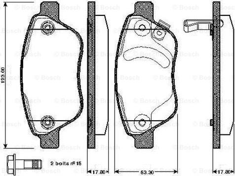 BOSCH 0 986 TB2 960 - Brake Pad Set, disc brake autospares.lv