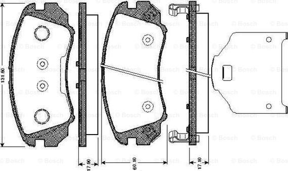 BOSCH 0 986 TB2 963 - Brake Pad Set, disc brake autospares.lv